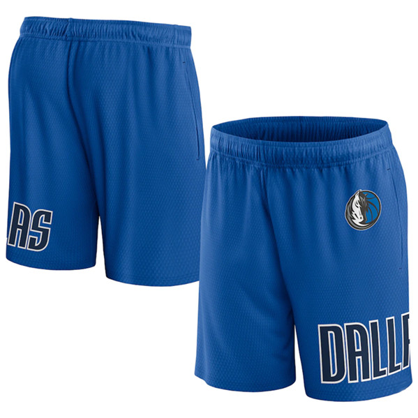 Men's Dallas Mavericks Royal Free Throw Mesh Shorts